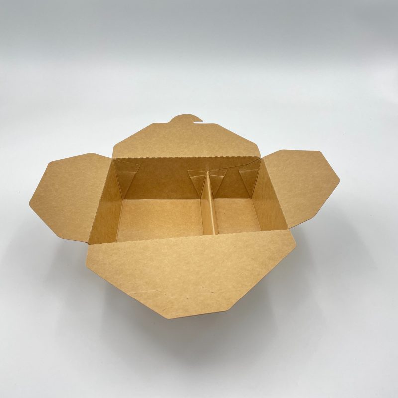 1# 2-Compt 900ml Kraft Paper Box